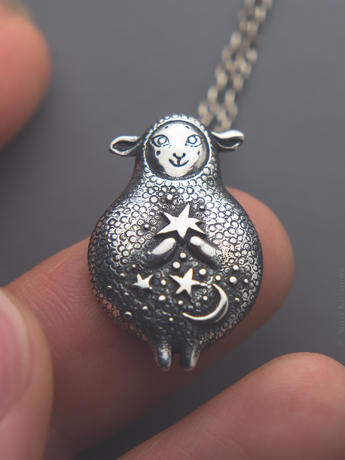 Celestial Moon Sheep Pendant